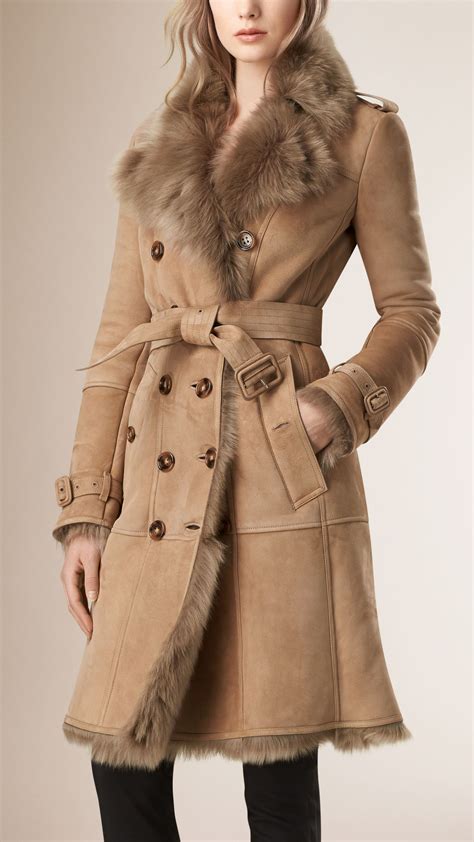 burberry fur coat